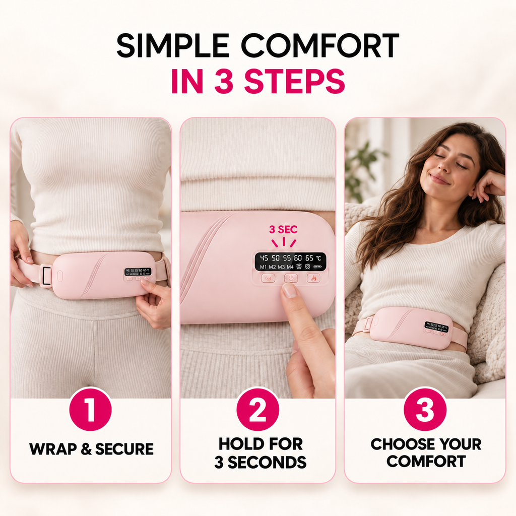 Lunara™ Heated Period Belt — A Little Comfort When You Need It Most.